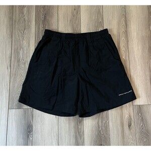 Columbia PFG Mens S 6” Backcast III Omni-Shade Shorts Black Flat Front Pockets
